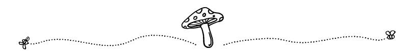 Section divider doodle of mushroom